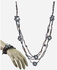 ZISKA Set Of Beaded Necklace & Bracelet - Grey