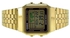 ساعة كاسيو للرجال A500WGA-1DF- رقمي، كاجوال، بسوار ذهبي