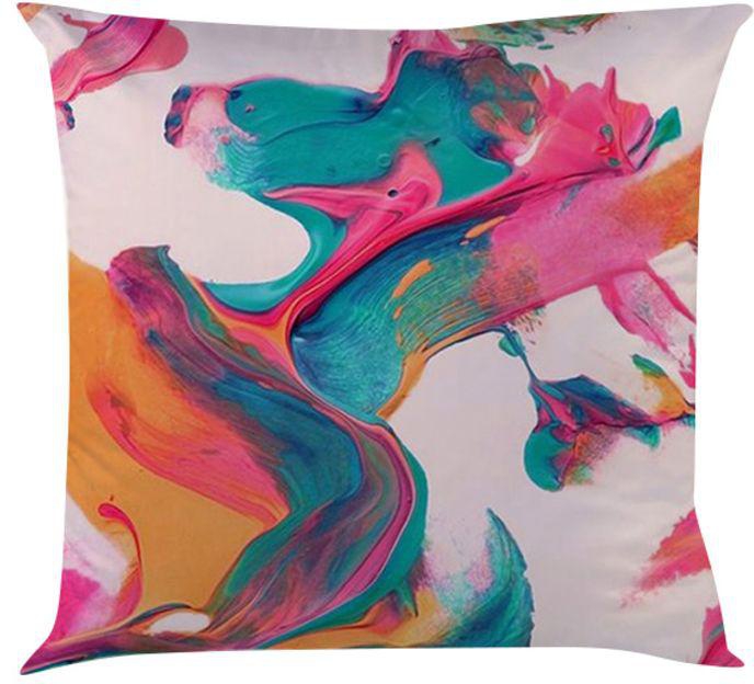 Painting Waves Cushion Cover Multicolour 40x40 centimeter