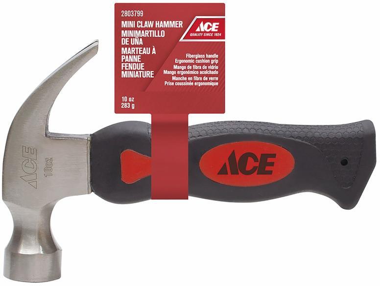 Ace Steel Mini Claw Hammer W/ TPR Handle (283 g)