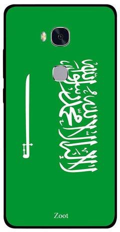 غطاء حماية واقٍ لهاتف هواوي أونر 5x بلون علم المملكة العربية السعودية