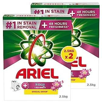 Ariel Automatic Downy Fresh Laundry Detergent Powder, 2x2.5Kg