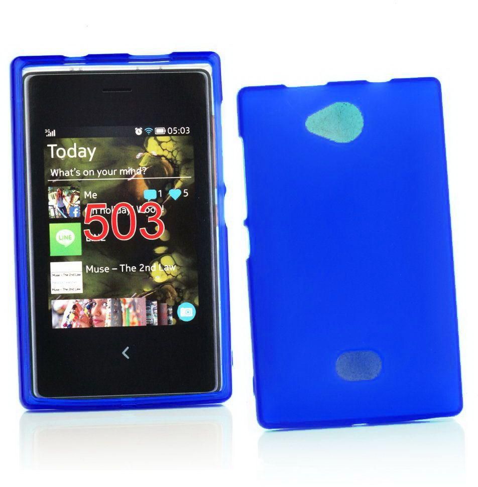 TPU Gel Case for Nokia Asha 503 - Blue