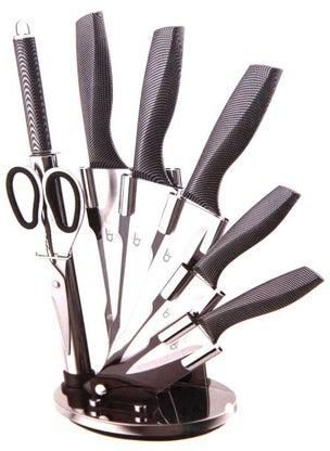 8-Piece Kitchen Knife Set Black/Silver