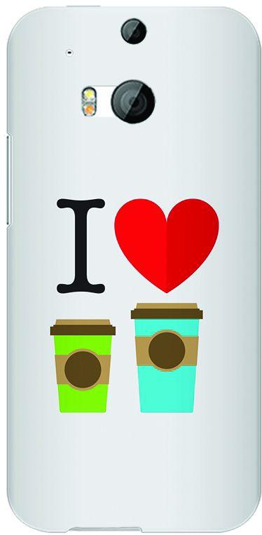 Stylizedd HTC One M8 Slim Snap Case Cover Matte Finish - I love coffee
