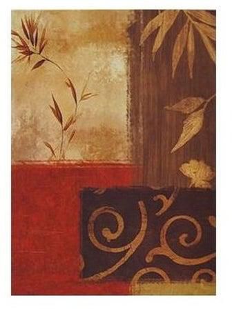 Decorative Wall Poster Brown/Red/Beige 24x18cm
