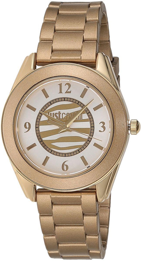Just Cavalli Women's White and Gold Dial Silicone Band Watch - R7251602509