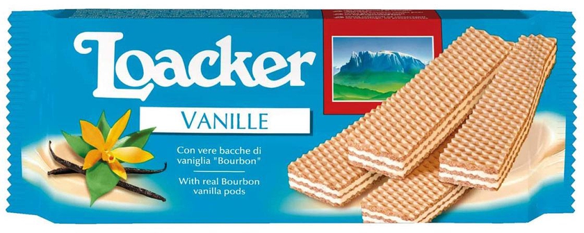 Loacker Crispy Wafers With Vanilla Cream Filling - 90 gm