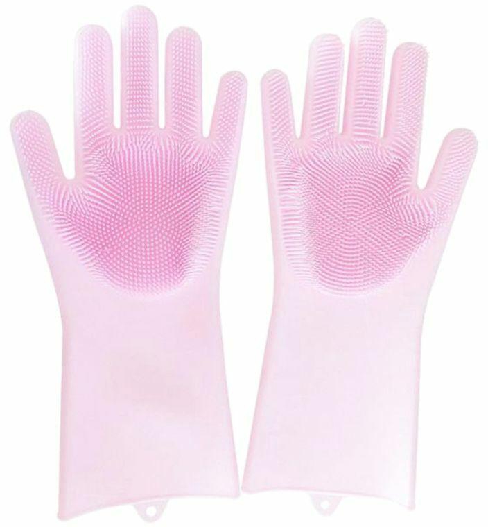 Generic - Silicone Dishwashing Gloves Pink