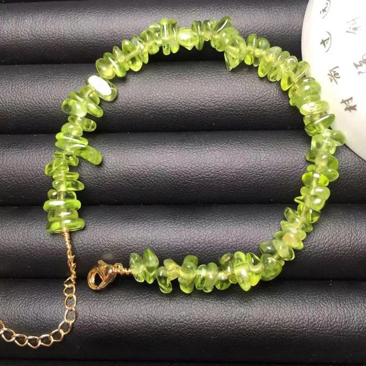 Natural Olivine Bracelet Crystal Bracelet Jewelry Natural Stones Peridot wholesale Healing Energy Gift Lucky Jewelry