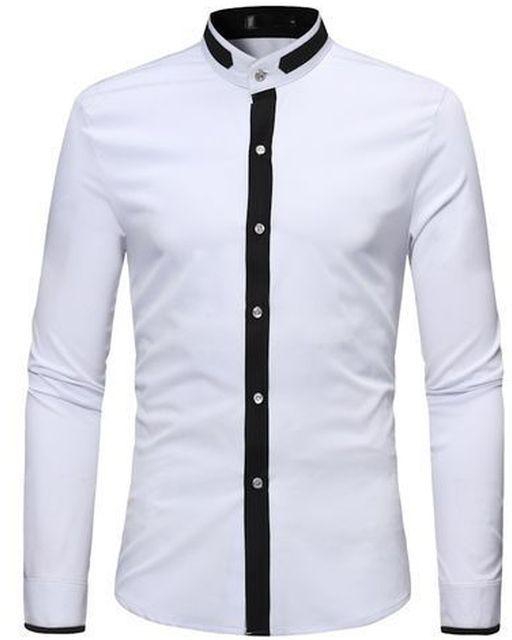 Fashion Black And White Casual Mens Shirt