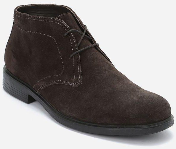 Geox Suede Ankle Boot - Dark Brown