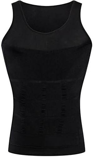 Black Shapewear Tops For Men - 2724644366602_ with two years guarantee of satisfaction and quality