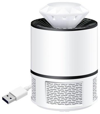 مصباح قاتل الحشرات مزود بمنفذ USB وإضاءة LED 26629 أبيض/ أسود