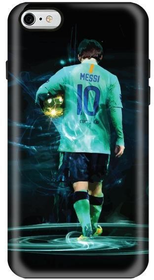 Stylizedd Apple iPhone 6 Premium Dual Layer Tough Case Cover Gloss Finish - Golden Messi