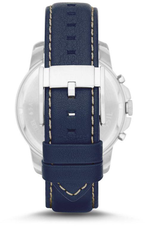 FOSSIL Grant Chronograph Leather Watch – Dark Blue
