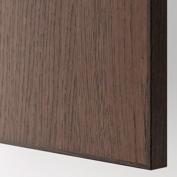 METOD / MAXIMERA High cabinet f oven+door/2 drawers, black/Sinarp brown, 60x60x200 cm - IKEA