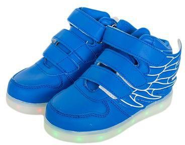 Generic Light Blue LED Light Up Shoes With Wings