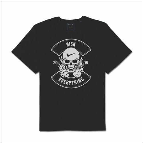 Risk Everything Print Tshirt - Black