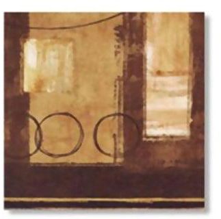 Decorative Wall Painting With Frame Brown/White 24x24centimeter