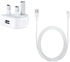 Apple iPad 3PIN Power Charger Adapter with USB Cable UK/UAE Type