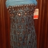 STYLISH TALL EVENING DRESS. HIGH QUALITY. IMPORTED. BLUE AND BLACK.