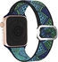 Next store Adjustable Stretchy Nylon Strap Compatible with Apple Watch Ultra Series 2 - 9 - 8 Ultra - 8 - 7 - 6 - 5 - 4 - 3 - SE - by Next store (Green/Blue)