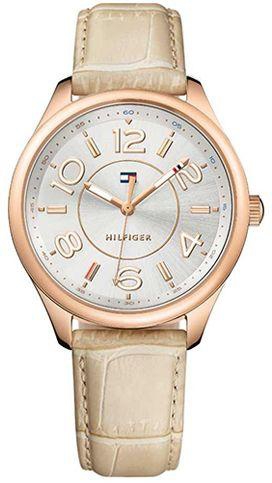 Tommy Hilfiger Women's Silver Dial Leather Band Watch - 1781674