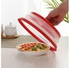 Light Strainer, Food Cover And Dish In One Tool - Silicone - 1 Piece - Red