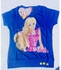 Girls Barbie Top With Graphic Design- Blue