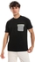Ted Marchel Round Neck T-Shirt With Badge Pocket - Black