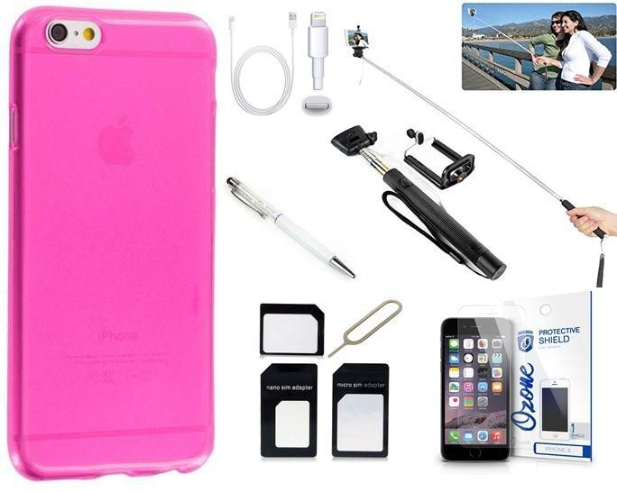Ozone 6 in 1 Starter Pack for Apple iPhone 6 Plus - Pink