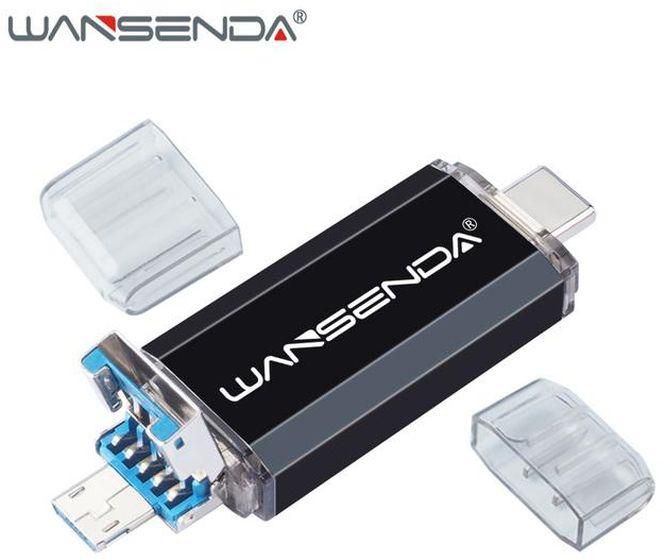 Wansenda High Speed Usb Flash Drive Otg 3 In 1 Usb3.0 Type-C Micro Usb Pen Drive 32gb 64gb 128gb 256gb 512gb Pendrive U Disk