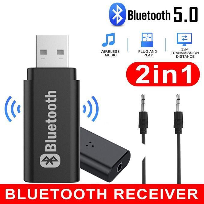 Generic 2-In-1 Bluetooth 5.0 Adapter Stereo Aux 3.5mm Jack