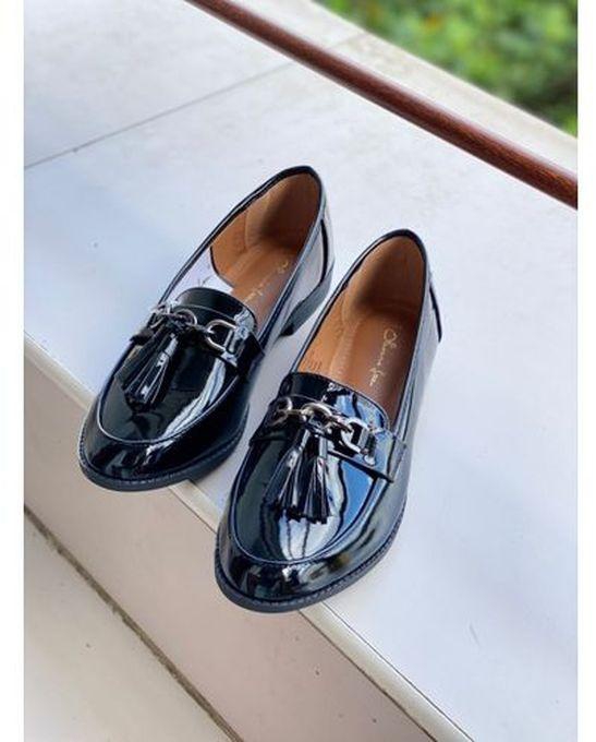 Quality Ladies Low Heel Shoes - Black