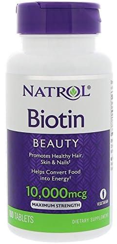 Natrol, Biotin, 10,000 Mcg, 100 Tablets