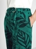 Trousers with a leaf print Green Print