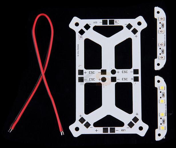 Power Distribution Board With LED For The QAV250 Mini FPV Quadcopter-White
