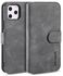DG.MING Retro Oil Side Horizontal Flip Case With Holder & Card Slots & Wallet For IPhone 11 Pro(Grey)