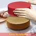 REECAGO 2pcs 6 Inch Silicone Cake Molds for Baking, Round Cake Baking Pan Non-Stick Quick Release Suitable for Cheesecake Chocolate Cake Brownie Cake puddings (6inch)