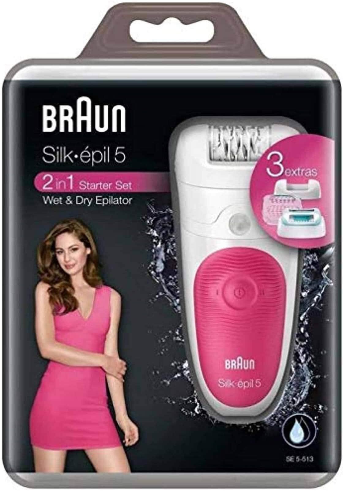 Braun Silk Epil 5 Wet and Dry Cordless Epilator - Pink - 5-513
