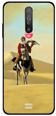 غطاء حماية واقٍ لهاتف شاومي بوكو X2 طبعة رجل يمتطي حصانًا في الصحراء