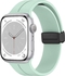 Compatible with Apple Watch Ultra Band 49mm 45mm 44mm 42mm, Soft Silicone Sport Strap with Magnetic Clasp Compatible with iWatch Series 8/Ultra/7/SE/6/5/4/3/2/1 (Olive)