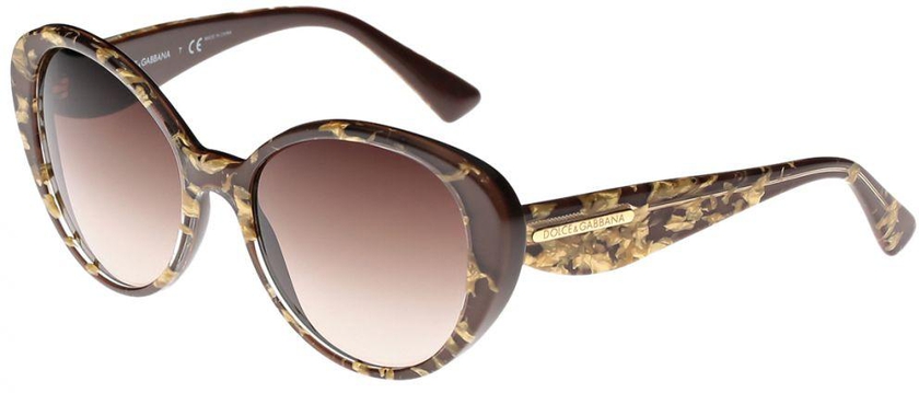 Dolce & Gabbana Cat Eye Brown/Yellow Women's Sunglasses - DGSUN-DG4198-2746-13-54-54-18-135
