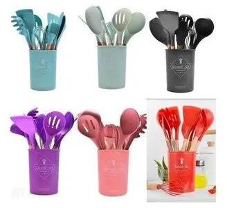 Generic 12pc Silicone Non Stick Cooking Spoon Set