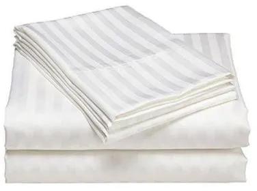 White Stripped Bedsheets 4 Pcs. (cotton)