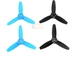 3-Leaf Propellers Main Blades Rotors Props CW+CCW for Parrot Bebop Drone 3.0-Black Blue