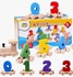 Factory Wooden Puzzle Dragging Stitching Toys Children's Enlightenment Cognitive Digital Trains