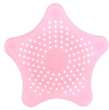 Star Shape Sink Strainer Filter Pink 15x13x12centimeter