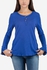 Ravin Full Sleeves Solid T-Shirt - Blue